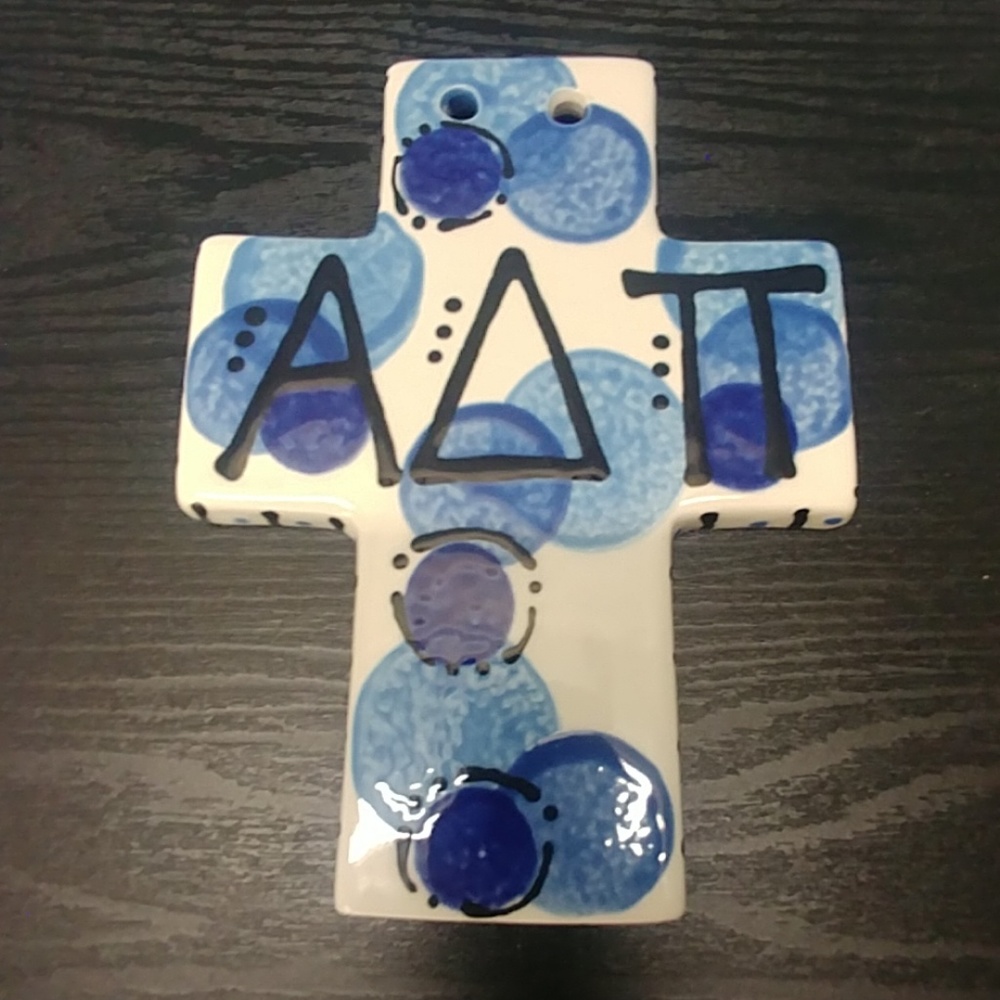 Alpha Delta Pi Ceramic Cross
